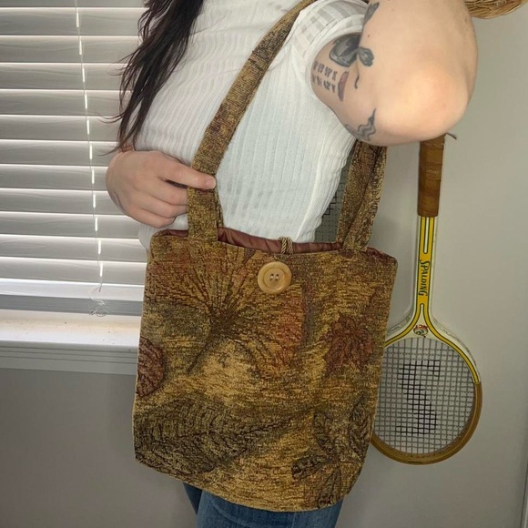 Tote brown textured bag purse - Picture 4 of 6